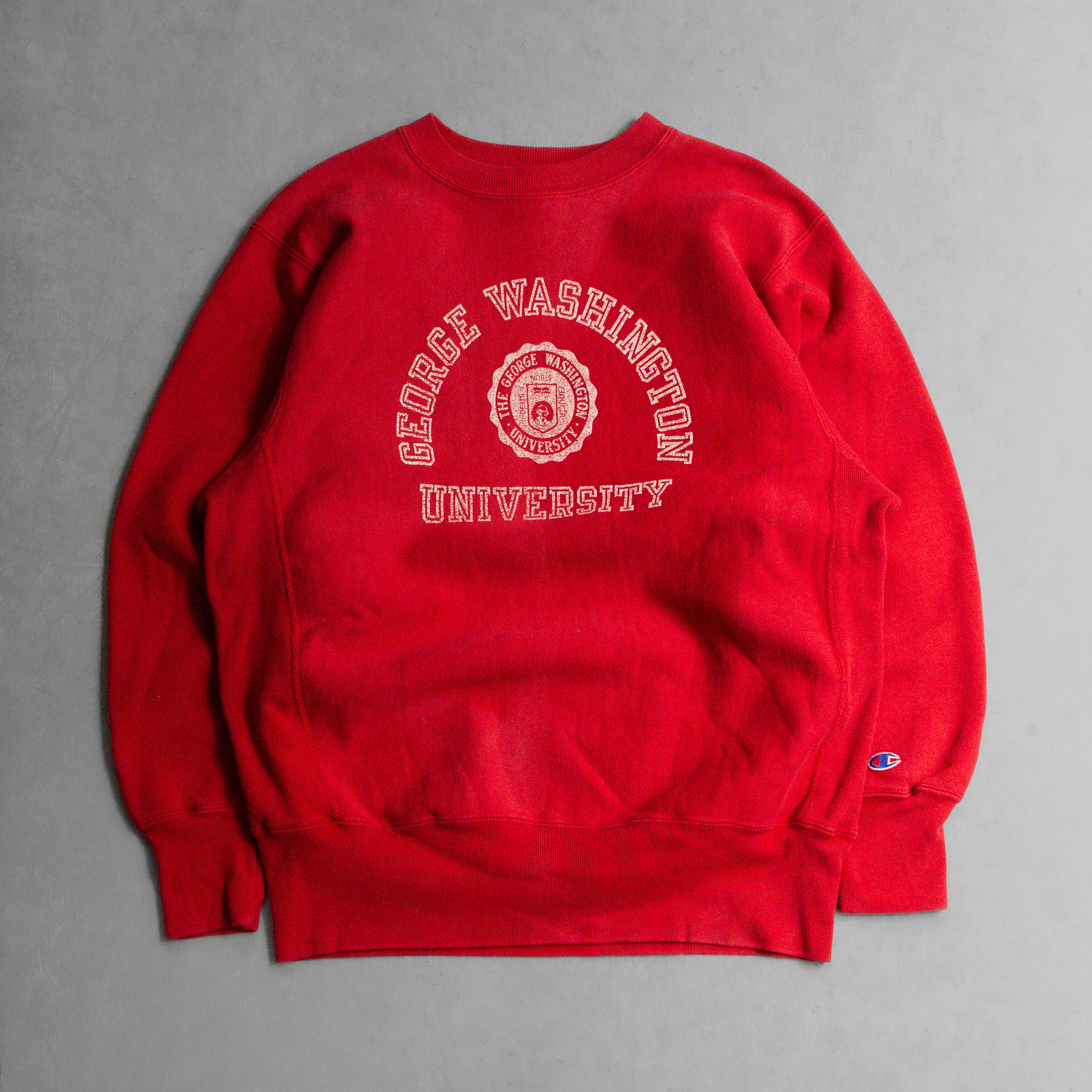 CHAMPION REVERSE WEAVE SWEATSHIRT 美國製 喬治華盛頓 紅色 大學T