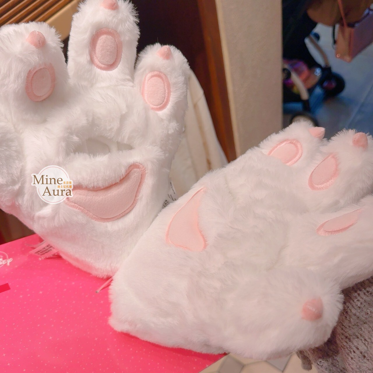 瑪莉貓 Marie 貓掌 貓咪手手 造型 穿戴式 絨毛 手套 貓兒歷險記 The Aristocats -香港迪士尼樂園