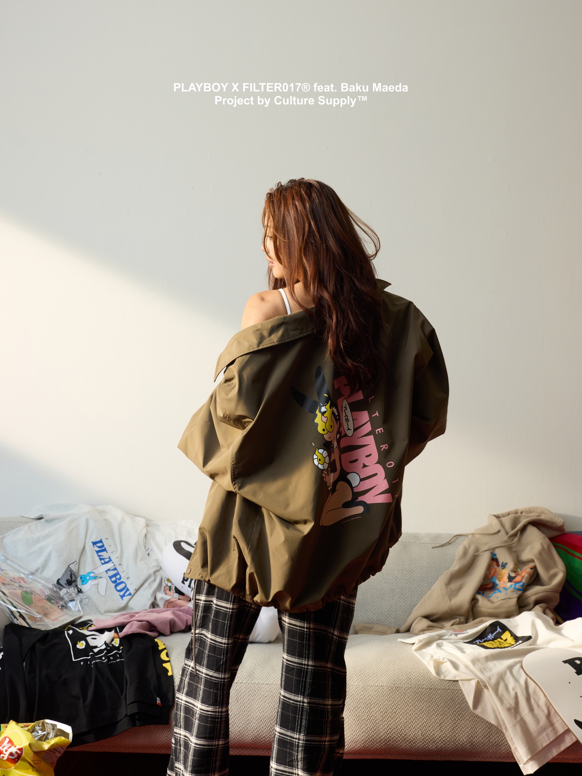 PLAYBOY X FILTER017® feat. Baku Maeda Bunny Girl Coach Jacket / 兔女郎教練外套