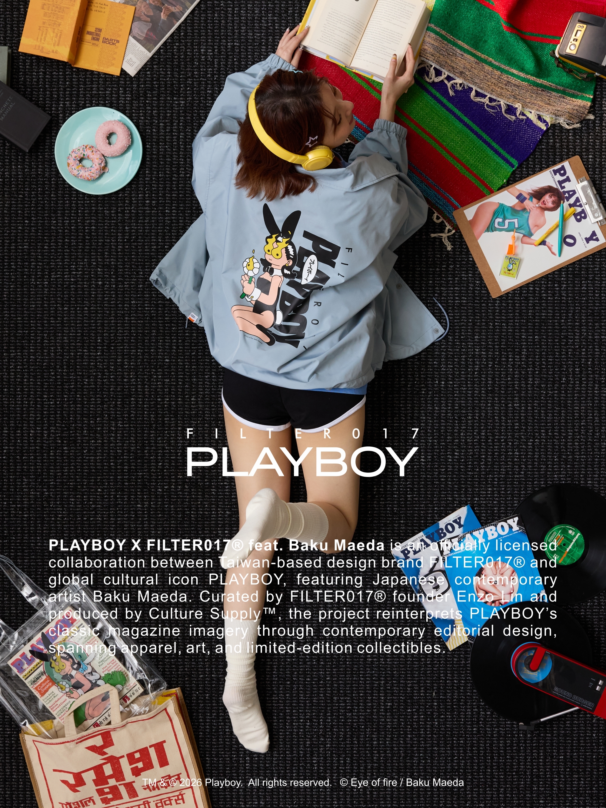 PLAYBOY X FILTER017® feat. Baku Maeda Bunny Girl Coach Jacket / 兔女郎教練外套