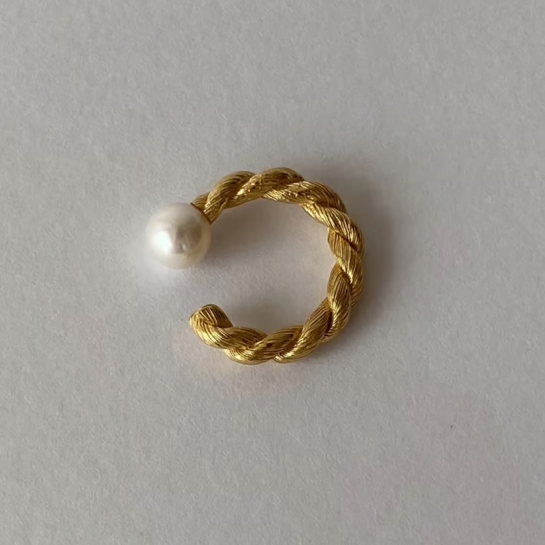 Pearl Lace Braid Ring (gold)｜FLAVOUR