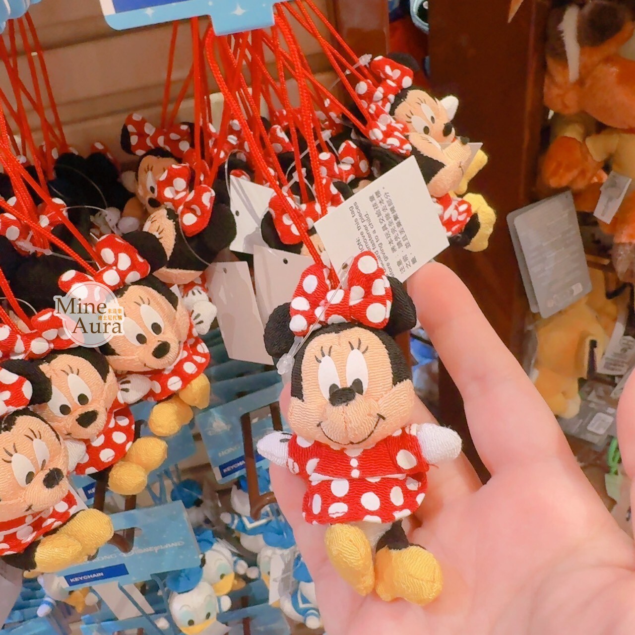 米妮 Minnie 小玩偶 造型 鑰匙圈 吊飾 -香港迪士尼樂園