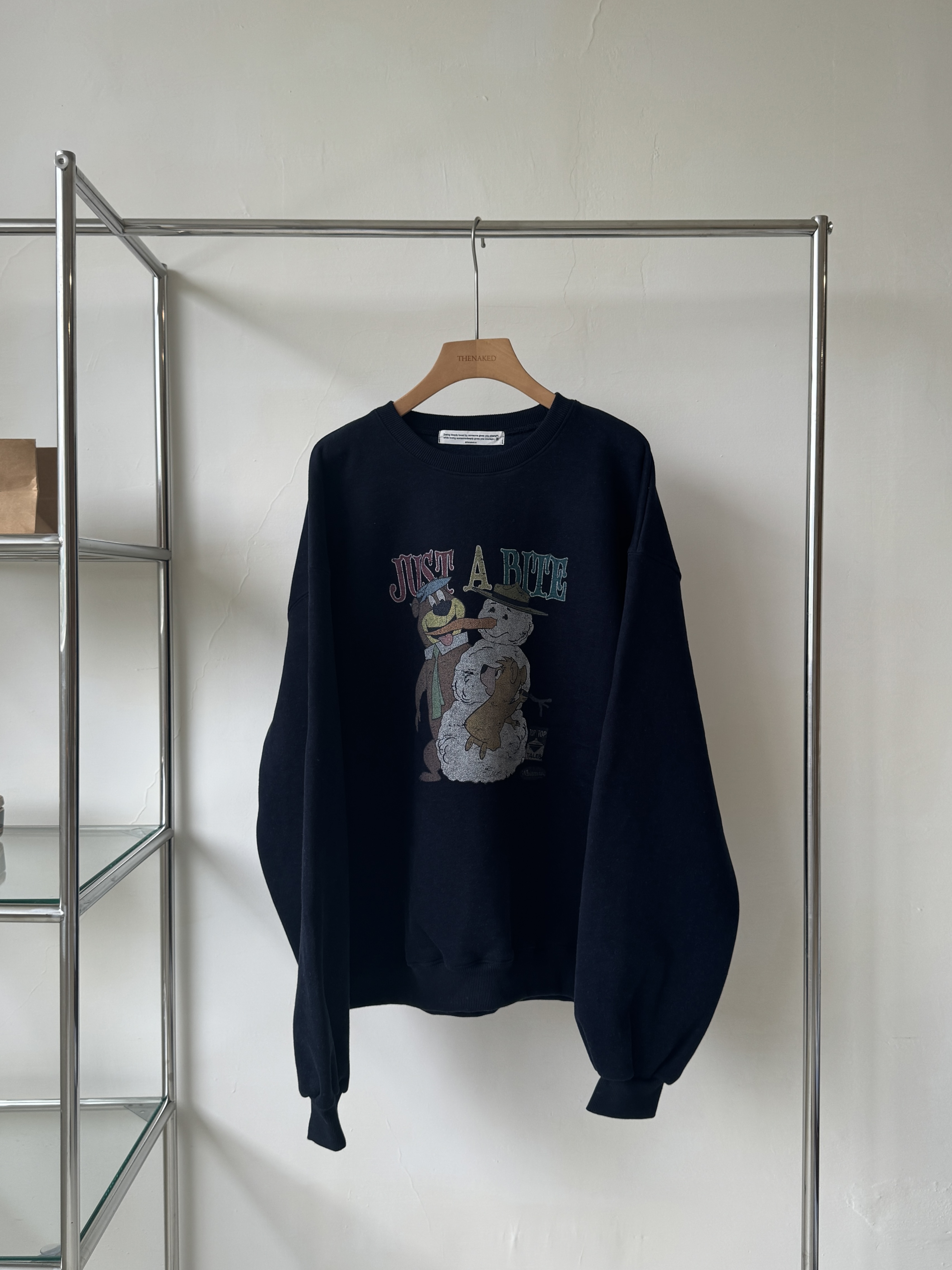 [現貨] TN MADE 26AW - Best Partners 優吉&布布熊復古印花衛衣 (深藍)