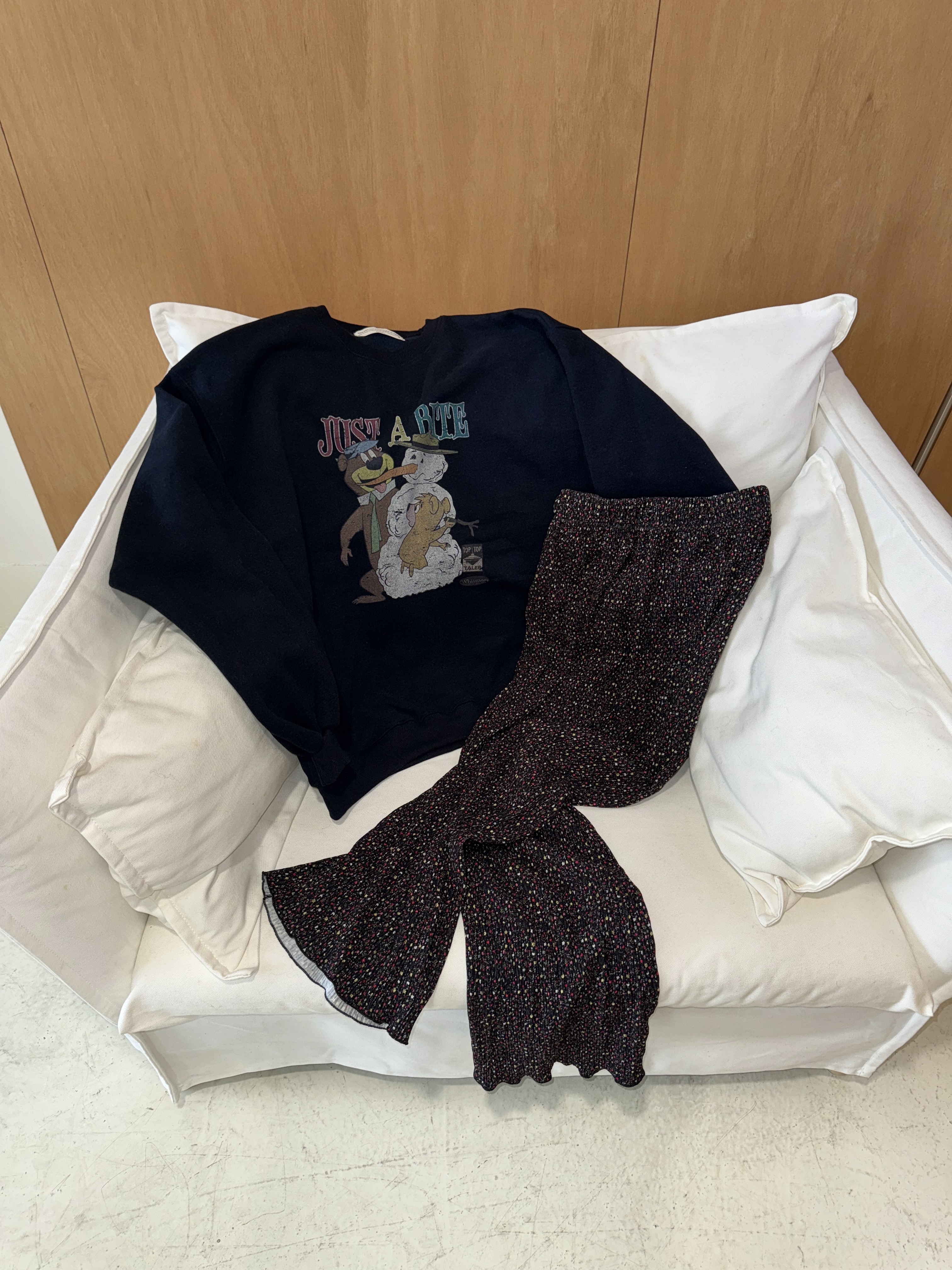 [現貨] TN MADE 26AW - BloomSpark 碎花細百褶褲 (星夜黑)