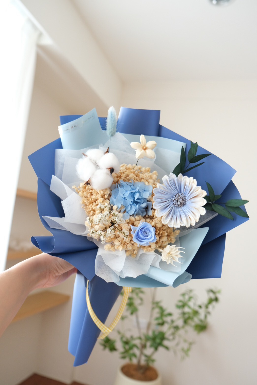 可愛小太陽花束 藍