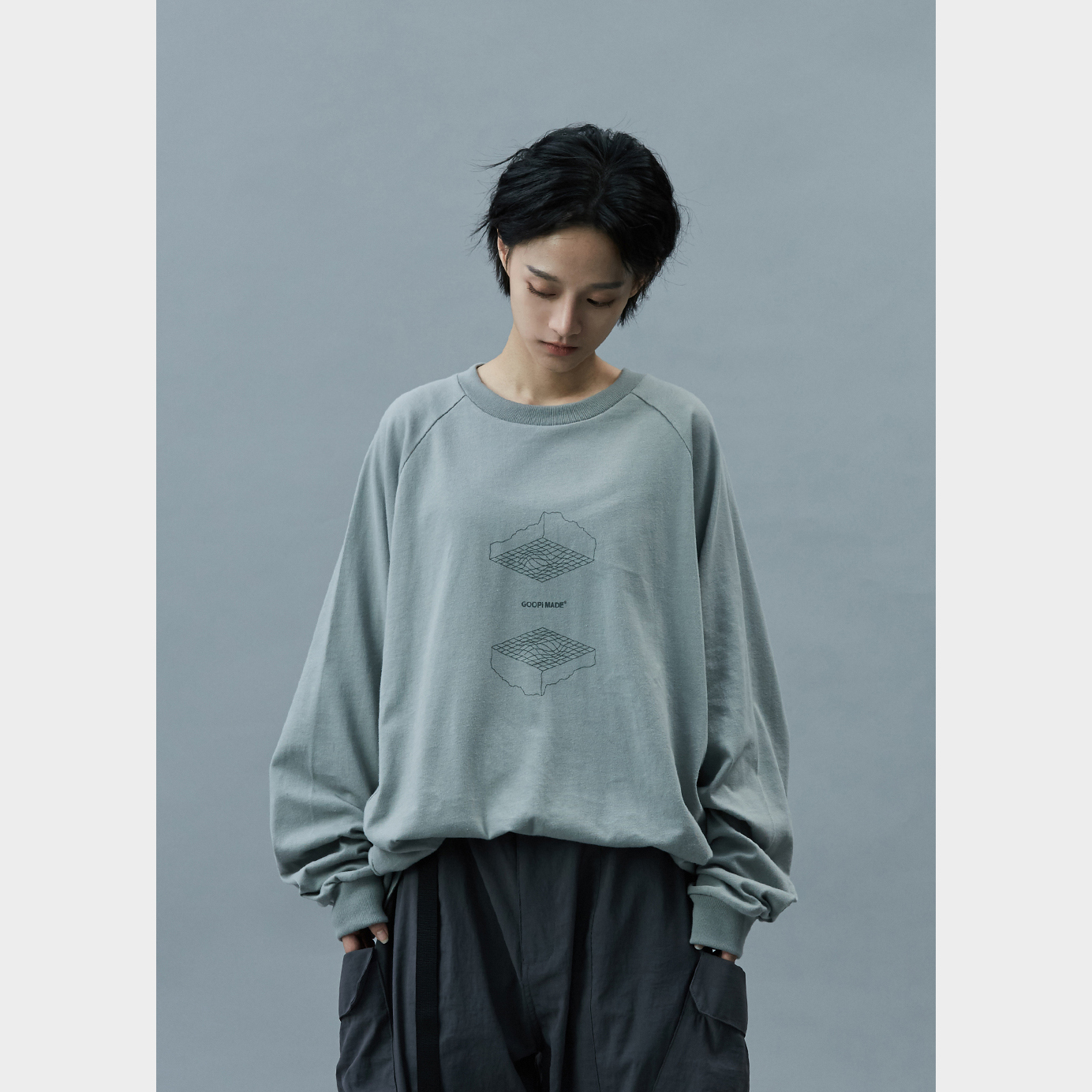GOOPiMADE FL-03 Upside Down L/S Tee - Gray