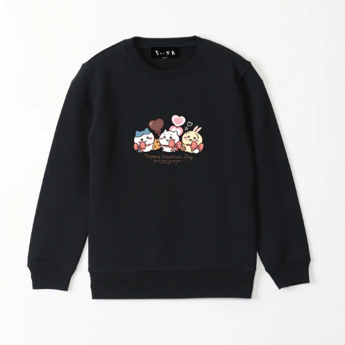 2026 Chiikawa Happy Valentine's Day Kids Sweatshirt (蝴蝶結款,5色)