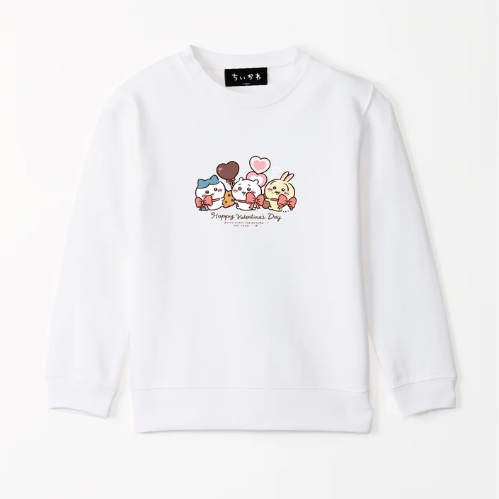 2026 Chiikawa Happy Valentine's Day Kids Sweatshirt (蝴蝶結款,5色)