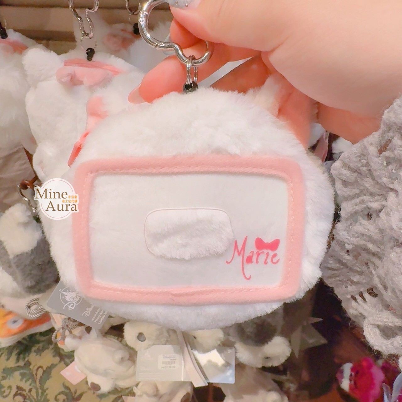 瑪莉貓 Marie 屁屁 造型 伸縮 票卡包 吊飾 貓兒歷險記 The Aristocats -香港迪士尼樂園