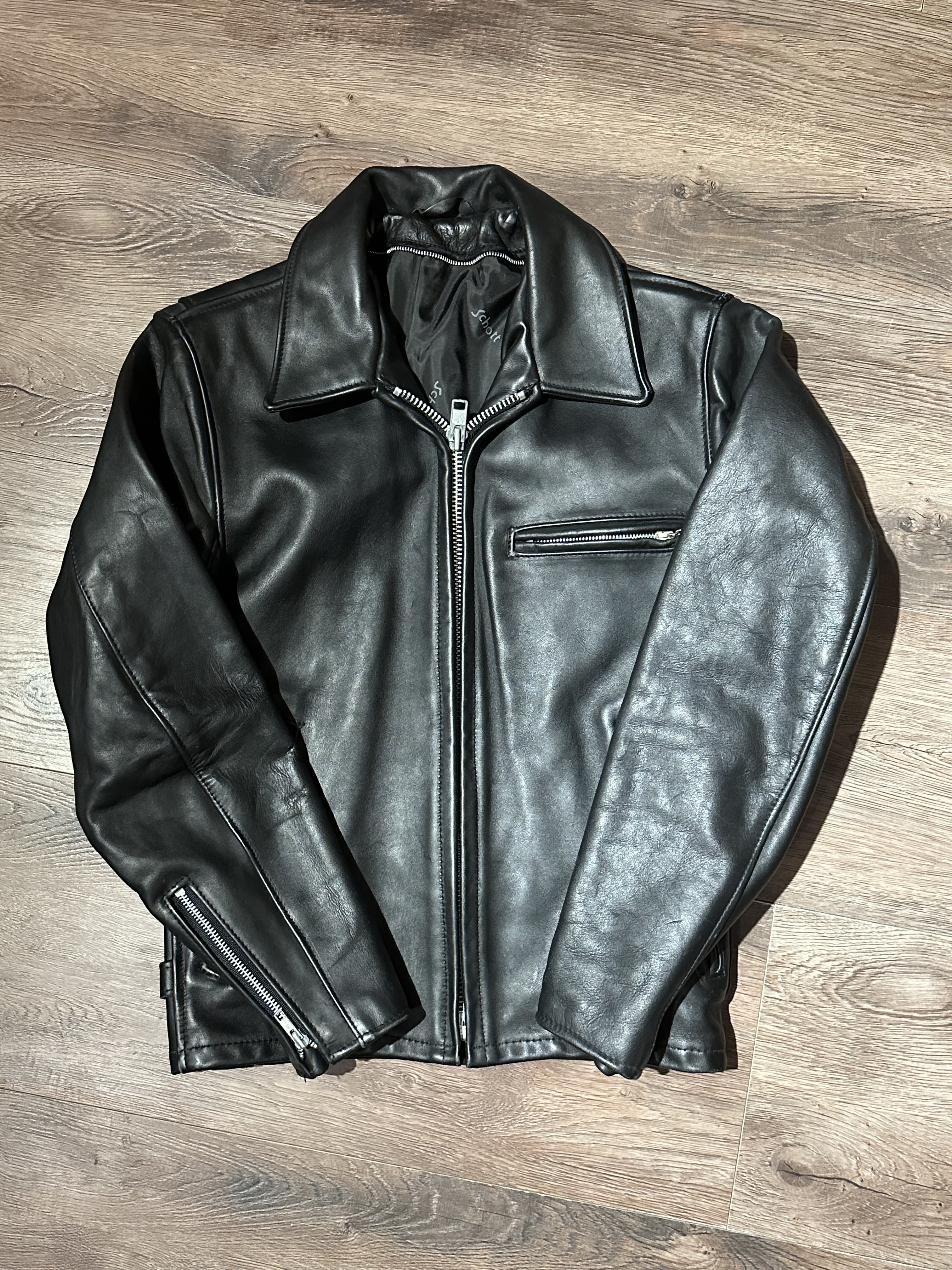 90’s Schott single Leather Riders Jacket (MADE IN USA)
