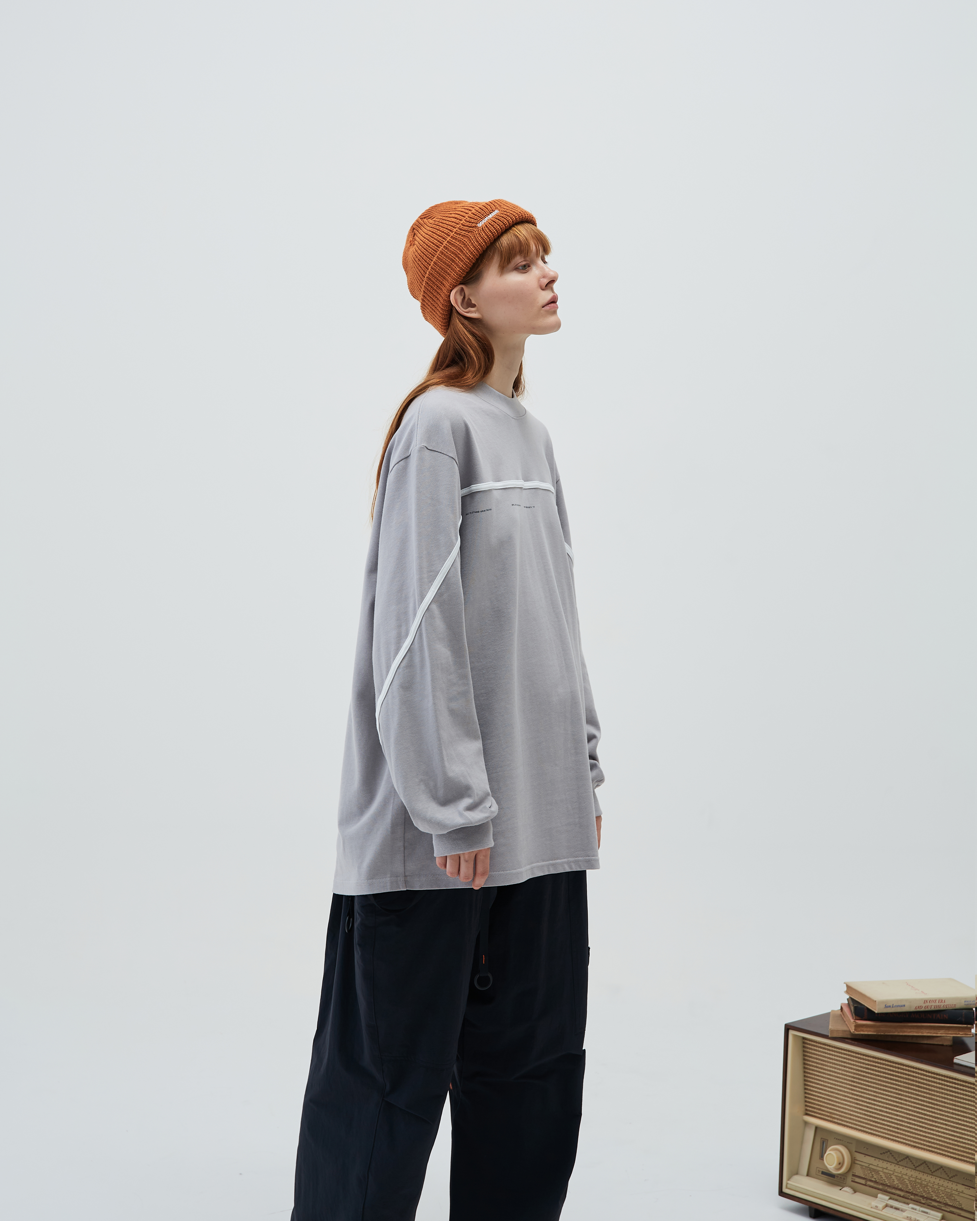 GOOPiMADE VI-G03T “Human-G” L/S Graphic Tee - Taupe