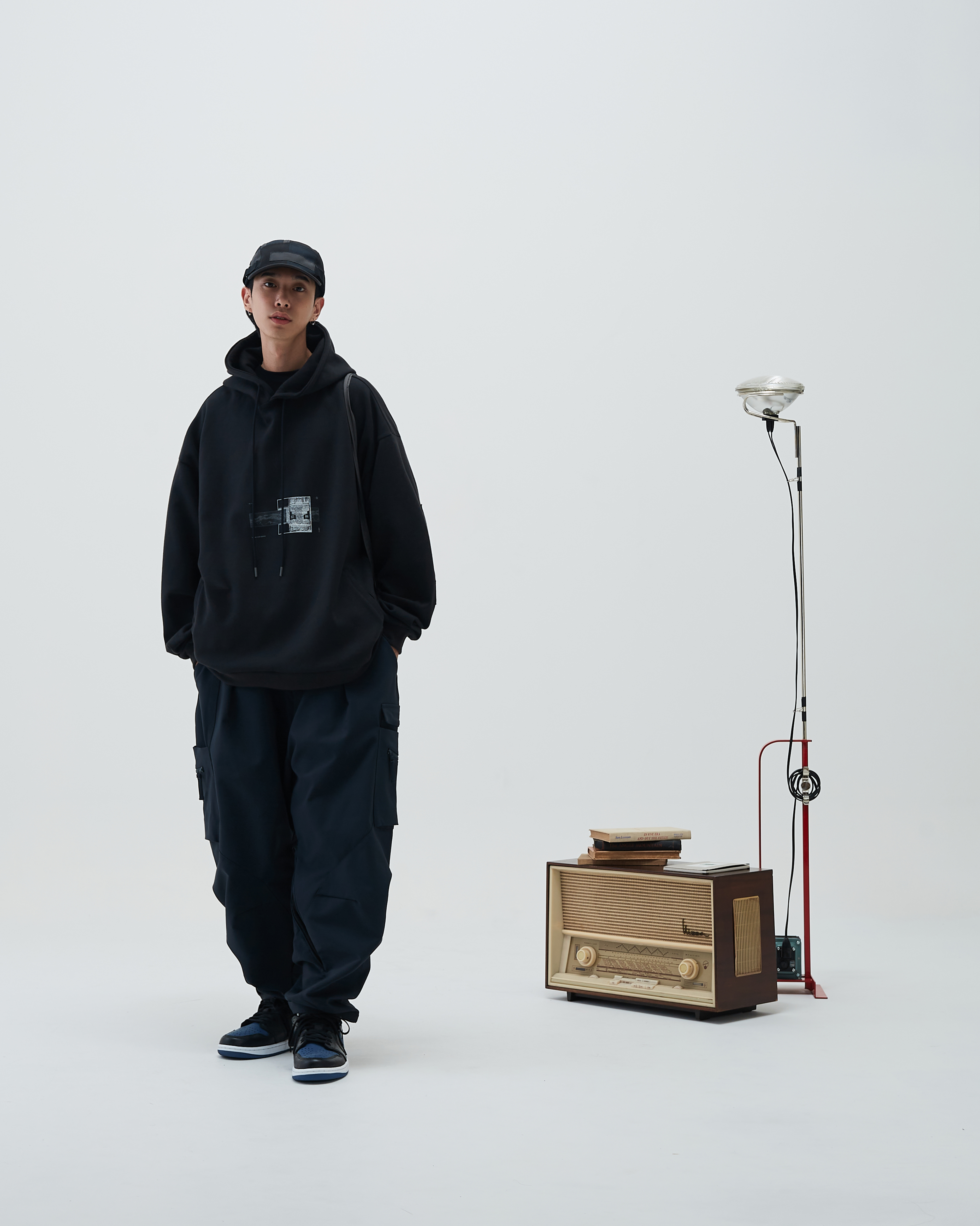 GOOPiMADE VI-X03H - “Misty Poet” Logo Hoodie - Shadow