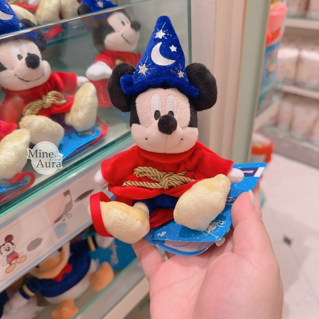 米奇 Mickey 魔法師 造型 磁鐵 坐肩 絨毛 娃娃 公仔 -香港迪士尼樂園