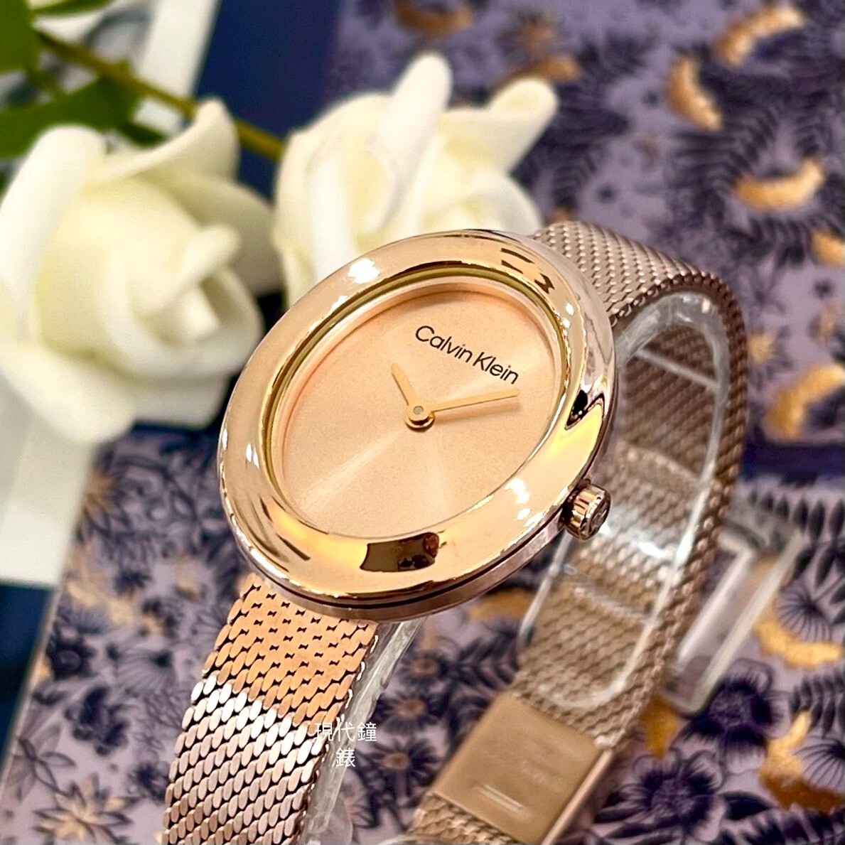 【CALVIN KLEIN】Calvin Klein 橢圓 CK25100153 24mm 現代鐘錶