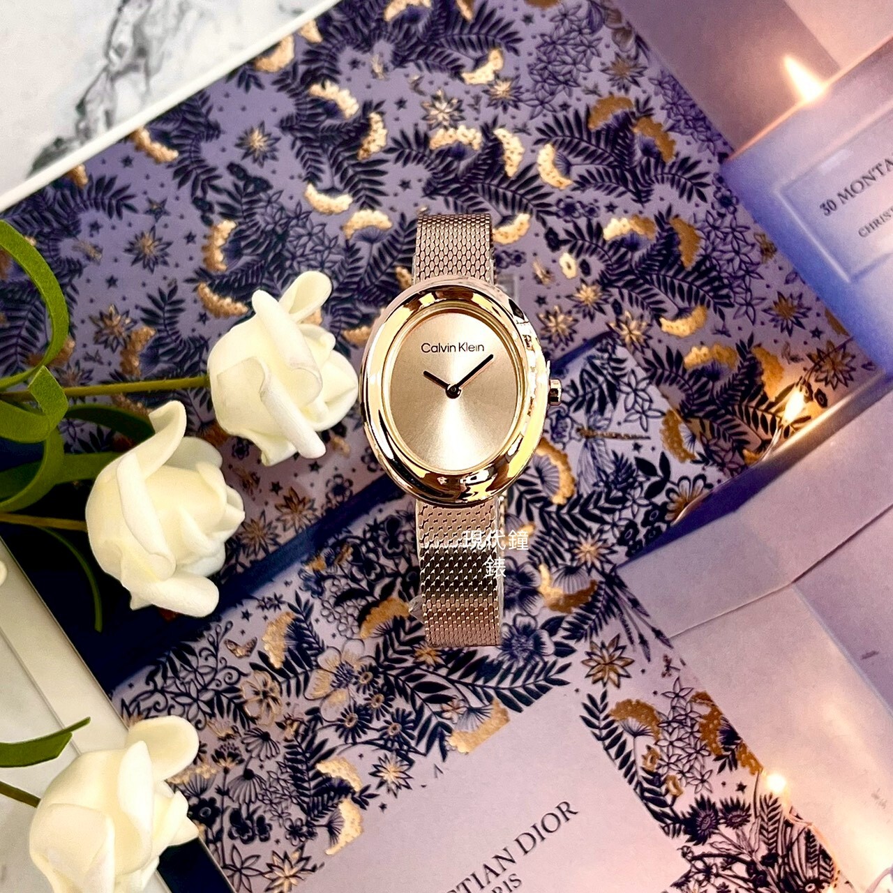 【CALVIN KLEIN】Calvin Klein 橢圓 CK25100153 24mm 現代鐘錶