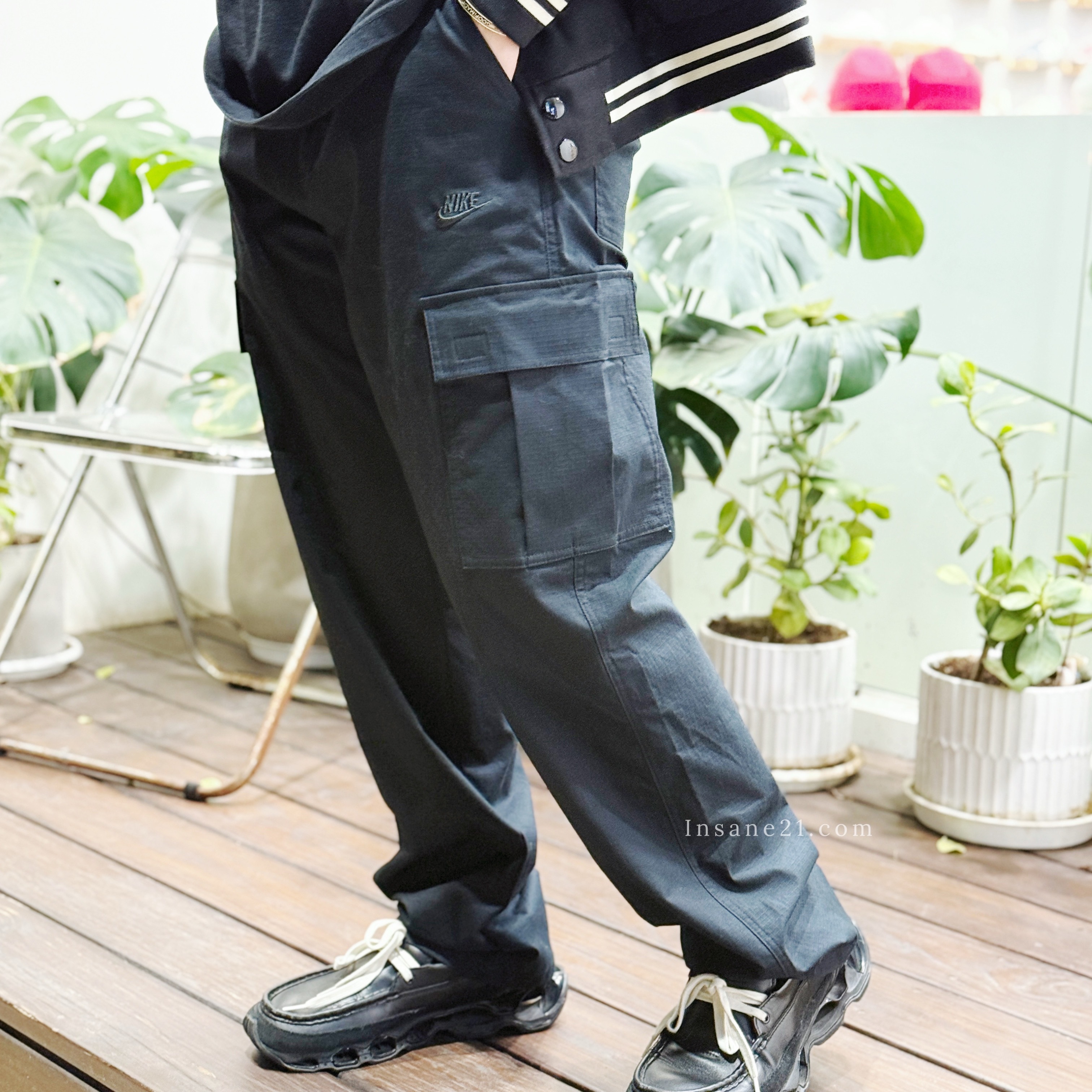 NIKE AS M NK CLUB CARGO PANT 長褲 黑 休閒 口袋 直筒 男款 FZ5766-010