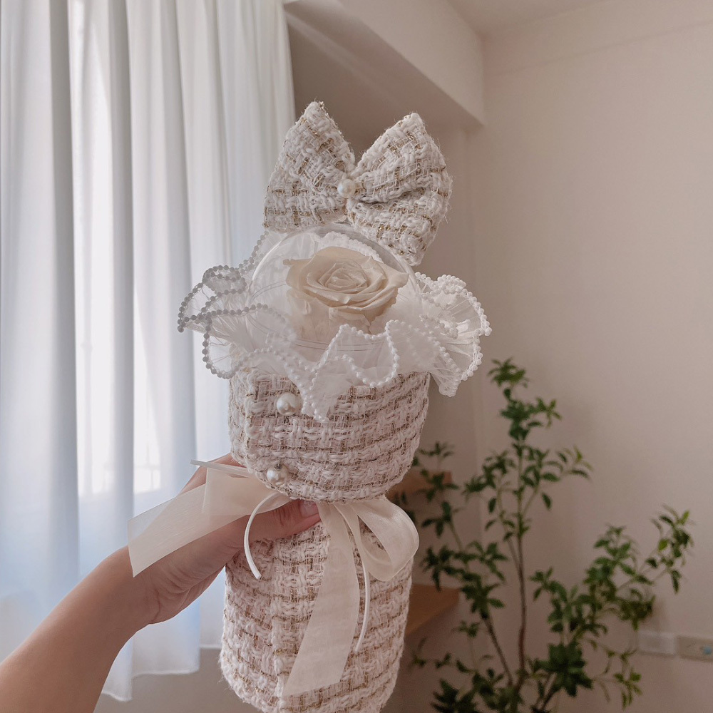 白色公主 頂級厄瓜多永生玫瑰花束