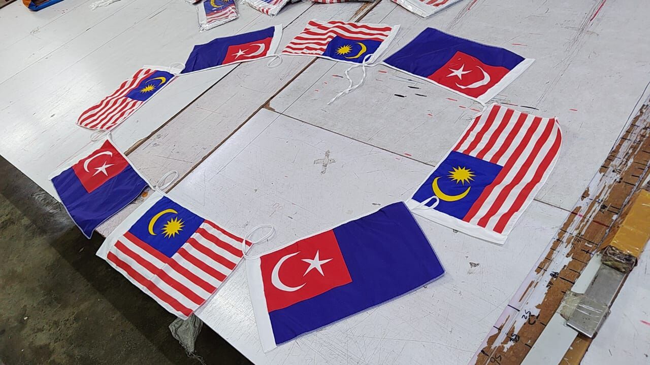 (Cotton) New Malaysia Johor Flagline/Bunting Malaysia Johor Flag/Bendera Malaysia Johor *READY STOCK*