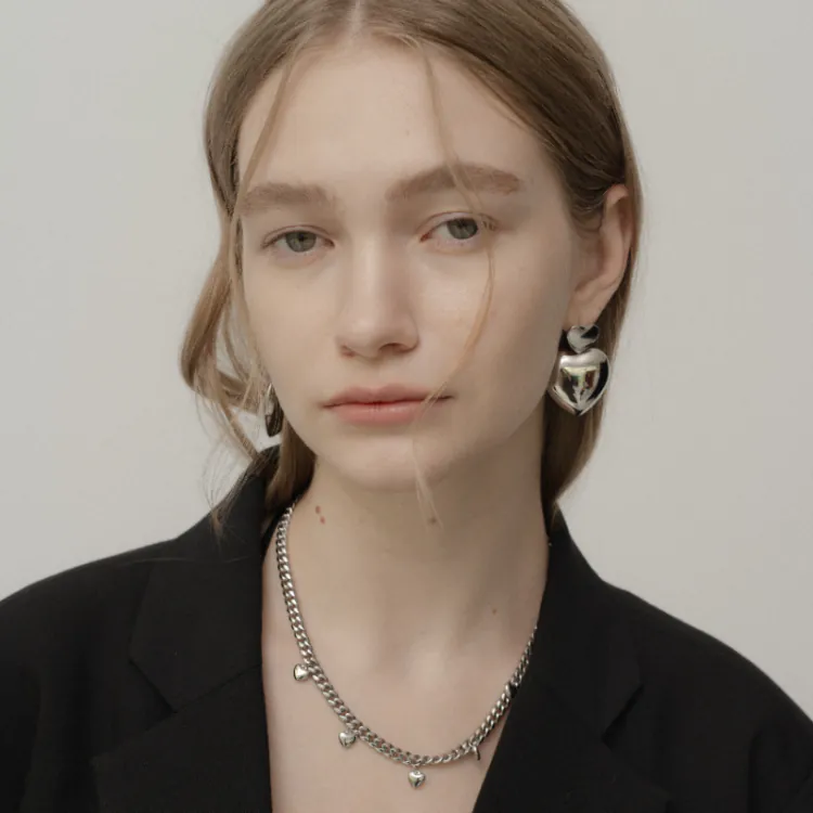 OUS Puffy Heart Necklace 心鏡項鍊