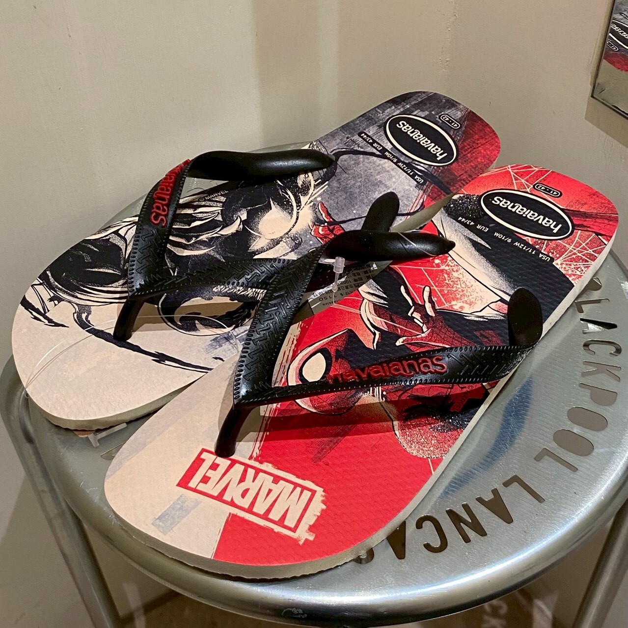 Havaianas 哈瓦仕 拖鞋 男女鞋  蜘蛛人 猛毒 黑紅 4147012-9446M