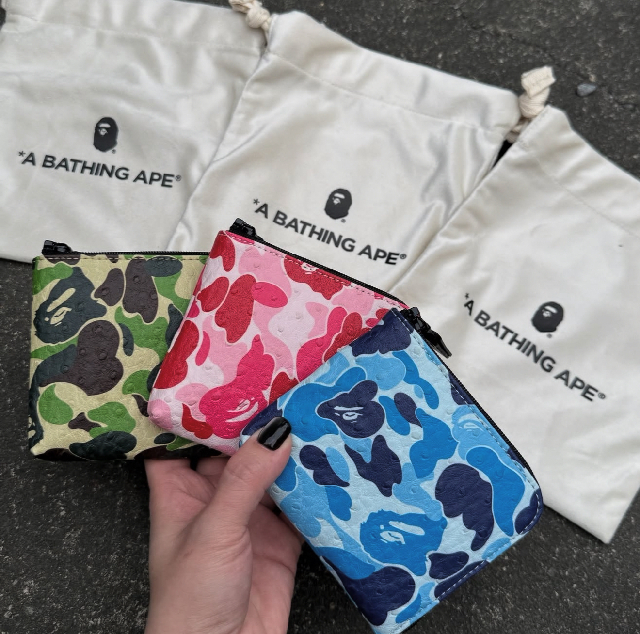 BAPE 迷彩 卡夾 皮夾 拉鍊 錢包 ABC CAMO MINI ZIPPED WALLET 1L80190013