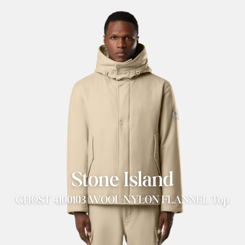 【代購】STONE ISLAND GHOST 4100103 羊毛尼龍法蘭絨上衣