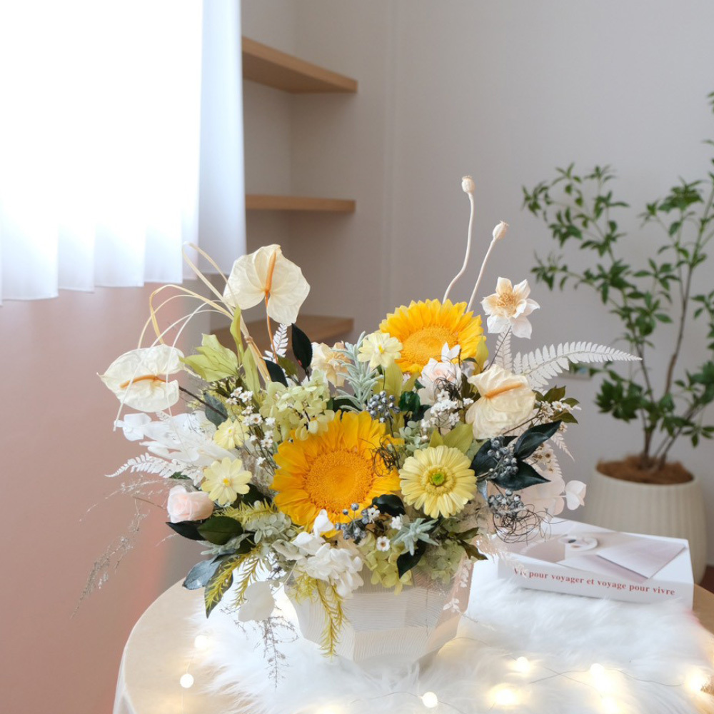 精品向日葵永生盆花（XL)