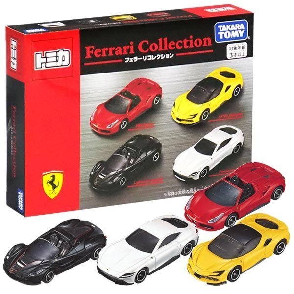 Takara Tomy Tomica 合金模型禮盒 Ferrari Set 法拉利套裝（內附4架車）