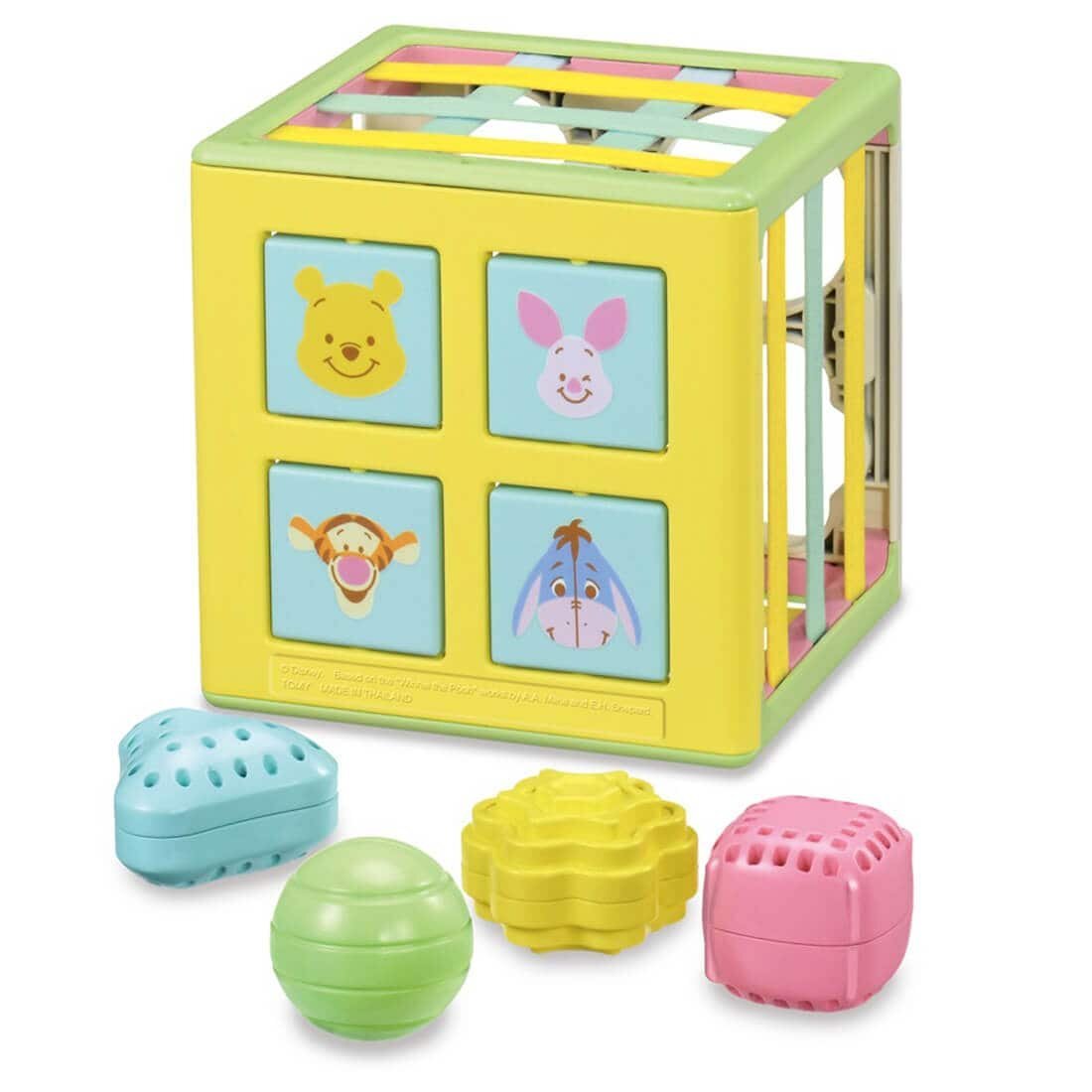 Takara Tomy 迪士尼嬰幼兒玩具 String x String 啟智學習方塊 小熊維尼