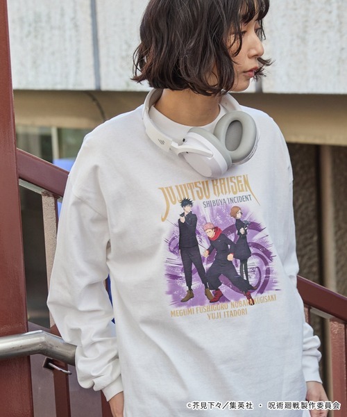 日本🇯🇵連線 MONO-MART x 咒術迴戰 塗鴉印花長袖T恤 美式 印花 插畫風 寬鬆 落肩 長袖 休閒 4款(任買兩件711免運)/預購