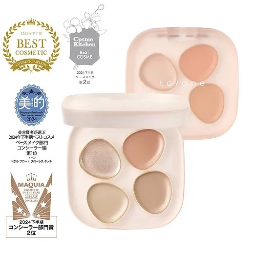 《韓國連線》日本to/one 輕柔花瓣漂浮四色遮瑕盤