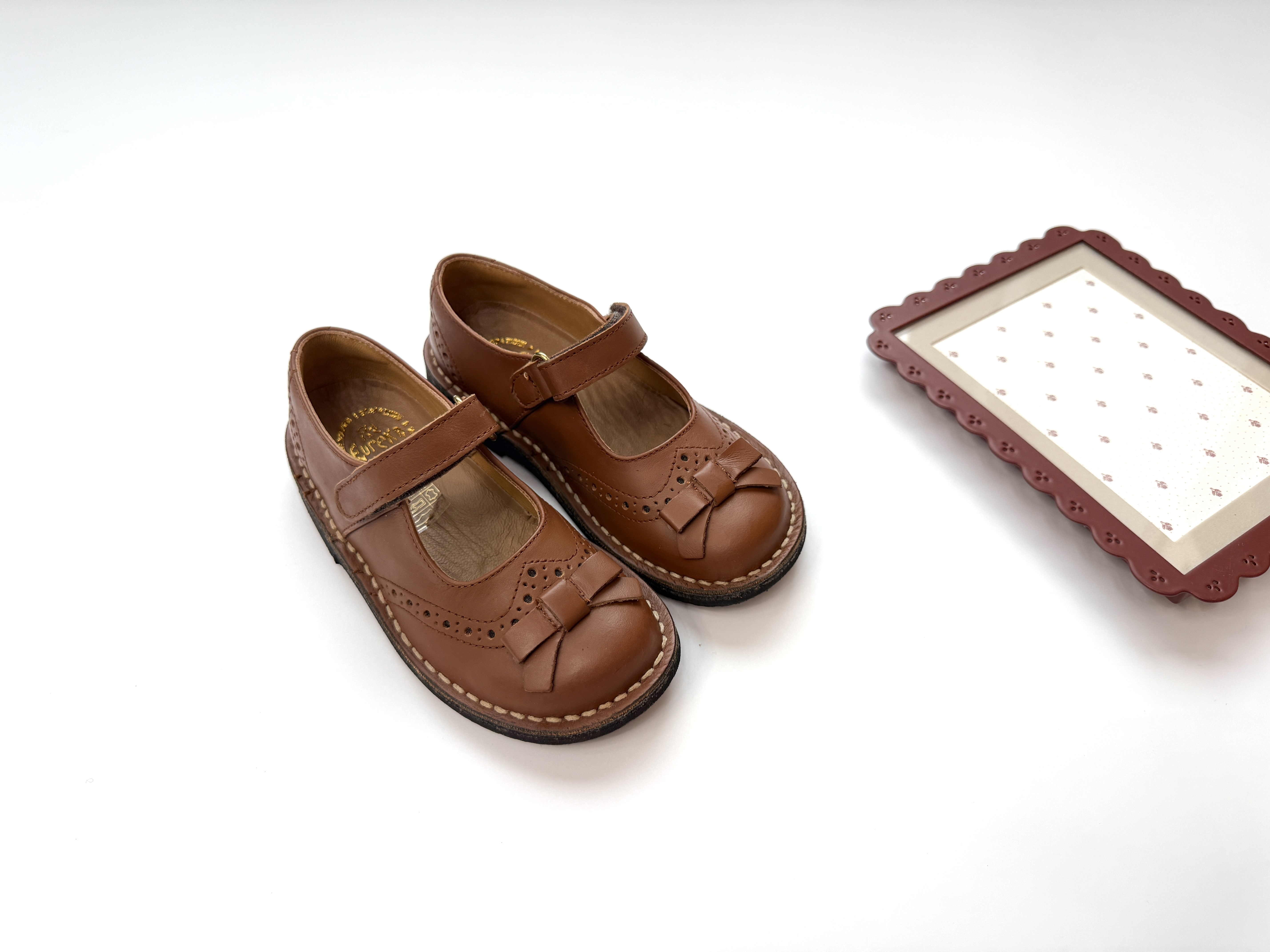 (預購) EUREKA 真皮蝴蝶結娃娃皮鞋