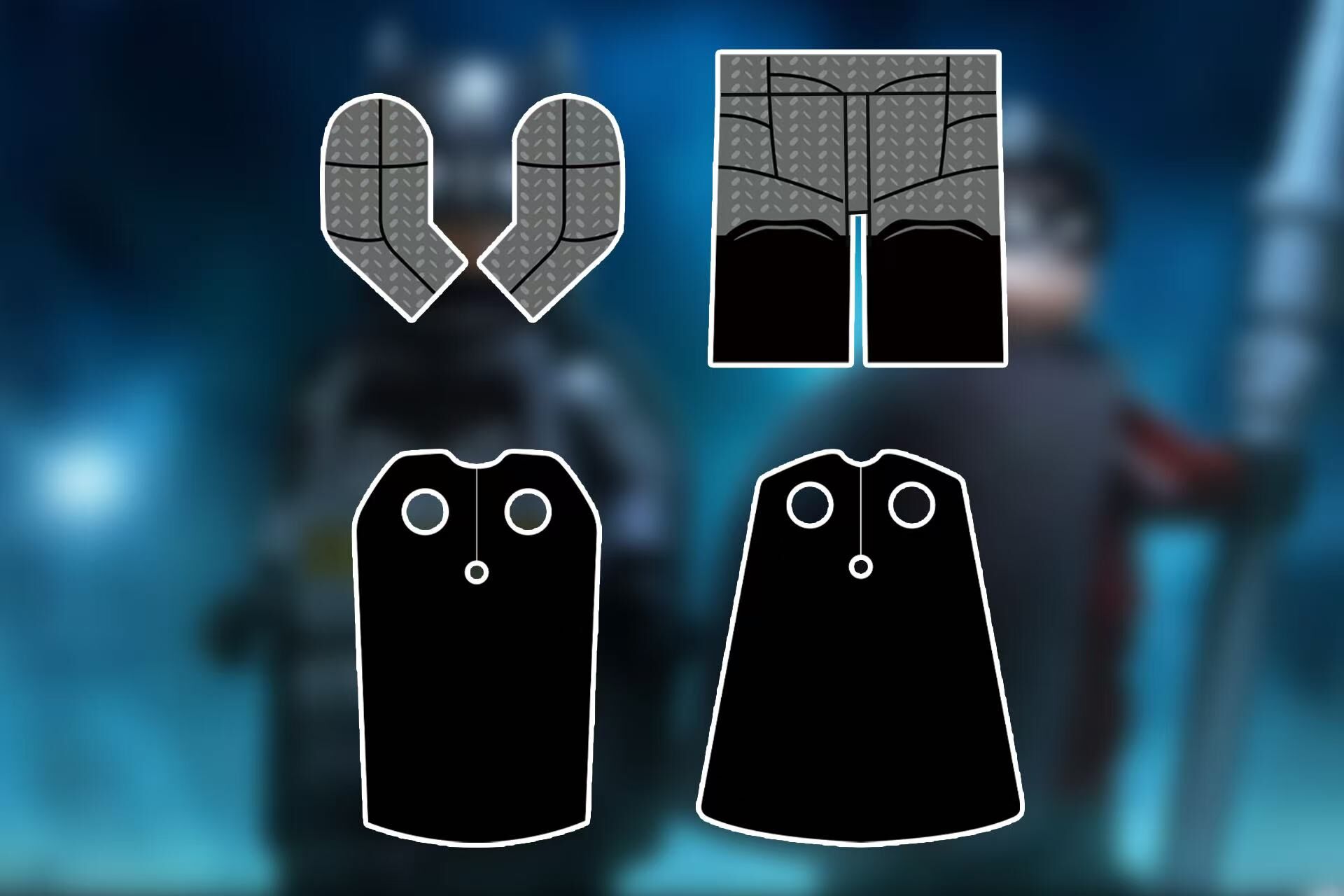 【Ripley】蝙蝠俠擴充包（包括手臂、腿和兩件披風）