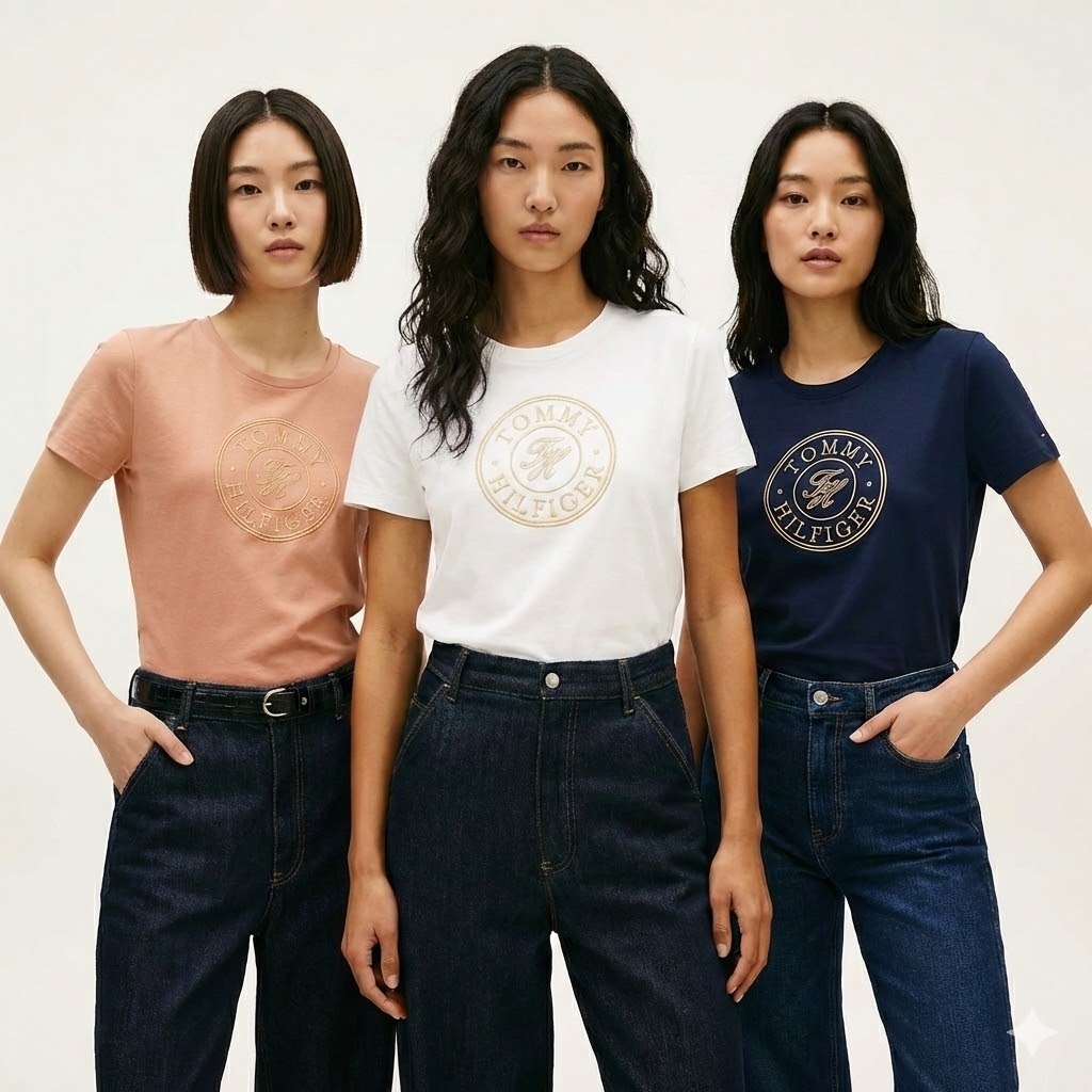 【預購】TOMMY HILFIGER H012661 女裝刺繡徽章LOGO T卹