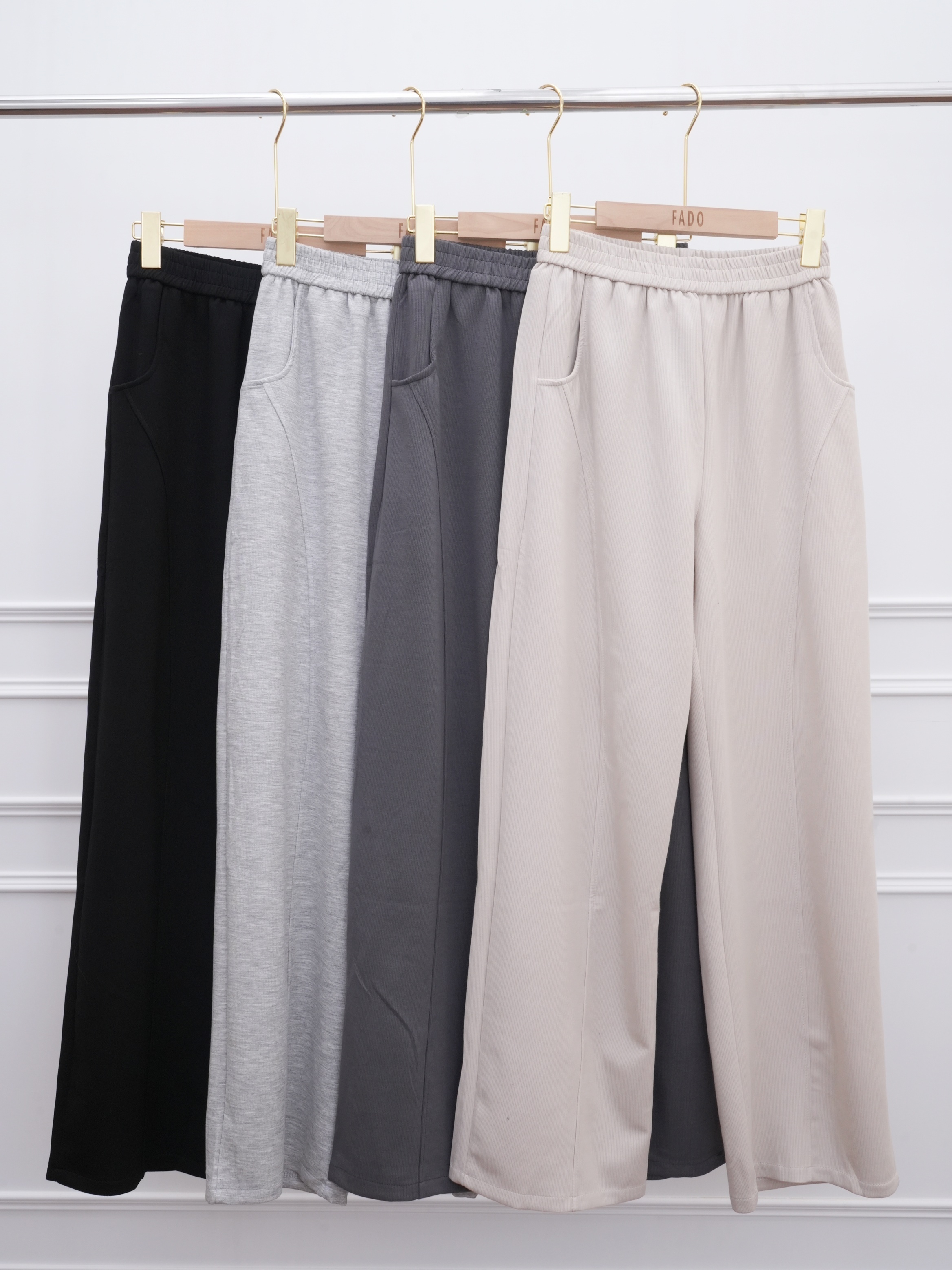 法朵Fado shop｜口袋針織彎刀褲 2134001 四色