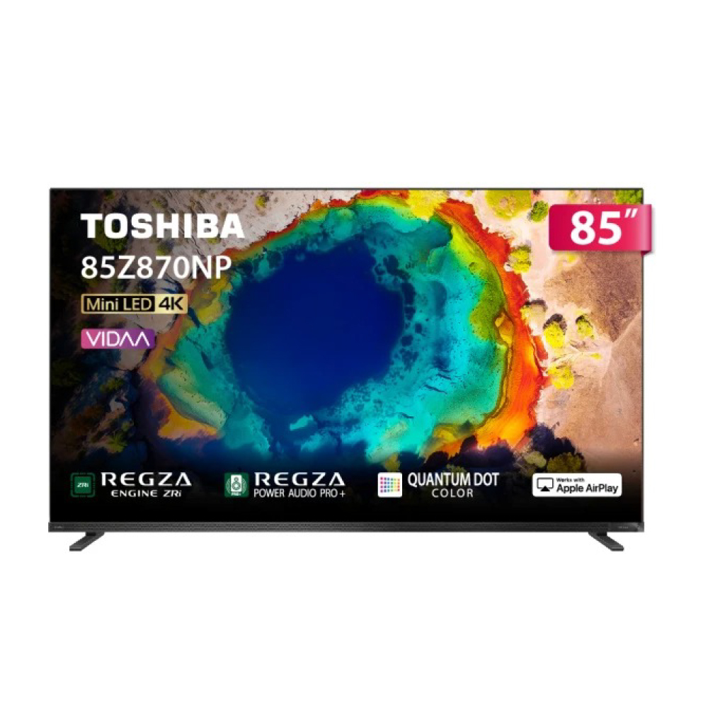 TOSHIBA 東芝75型REGZA 4K 144Hz QD Mini LED 智慧顯示器75Z870N