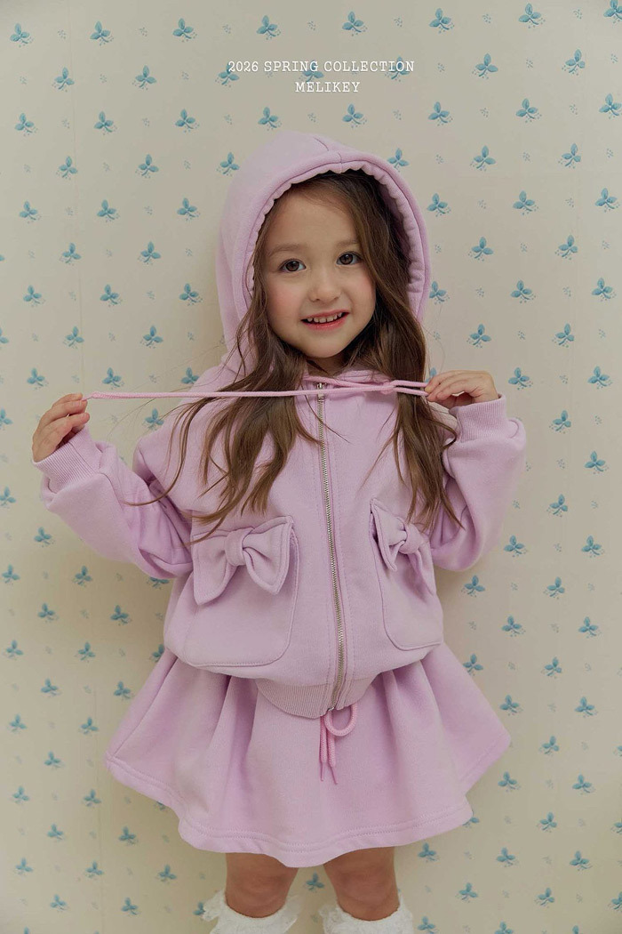 正韓春Melikey 三色蝴蝶結口袋連帽外套