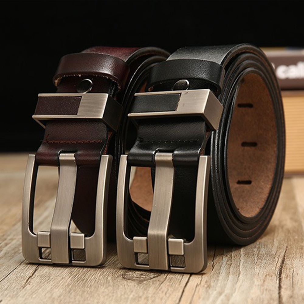 男生皮帶 針扣皮帶 真皮皮帶 方頭皮帶 復古皮帶 牛皮帶 穿搭飾品 腰帶 男生禮物 休閒腰帶 腰部配件 049
