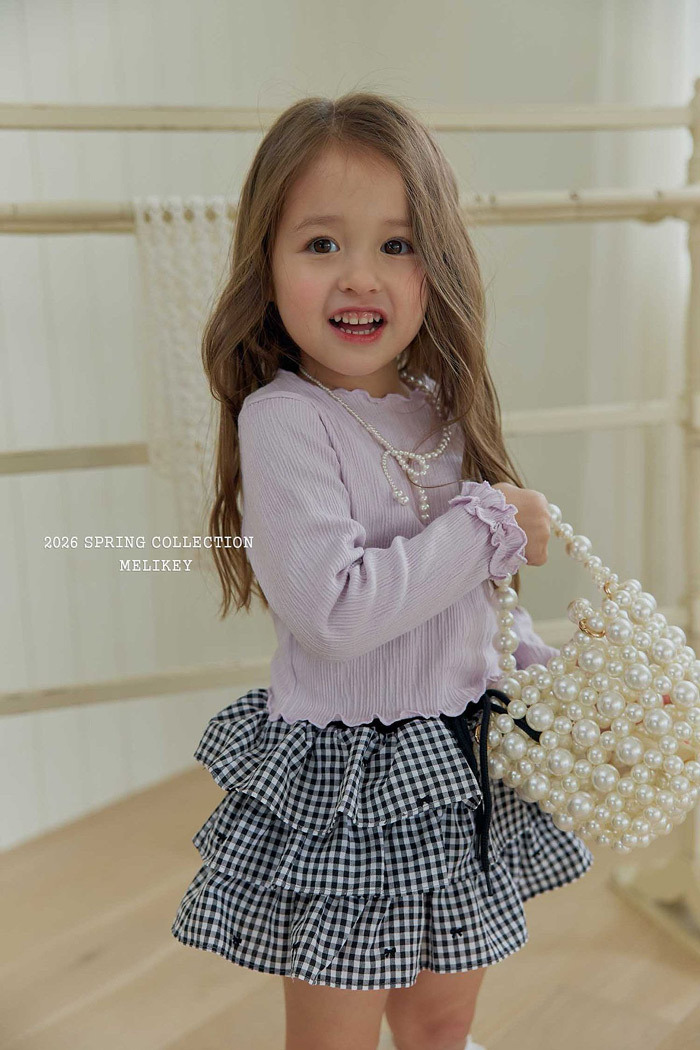 正韓春Melikey 三色奶油袖捲邊上衣