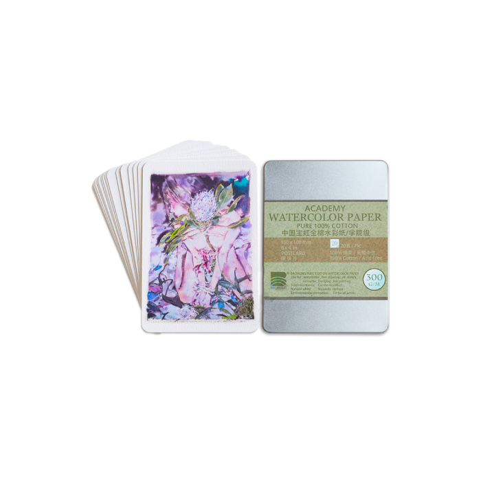 中國 BAOHONG 寶虹 全棉水彩紙 明信片 300g 20張