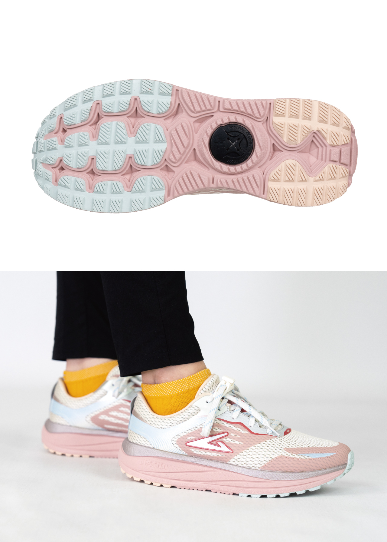 USTINI 我挺你健康鞋 白沙屯媽祖授權 蹦蹦極地鞋 健康鞋 暖暖粉1