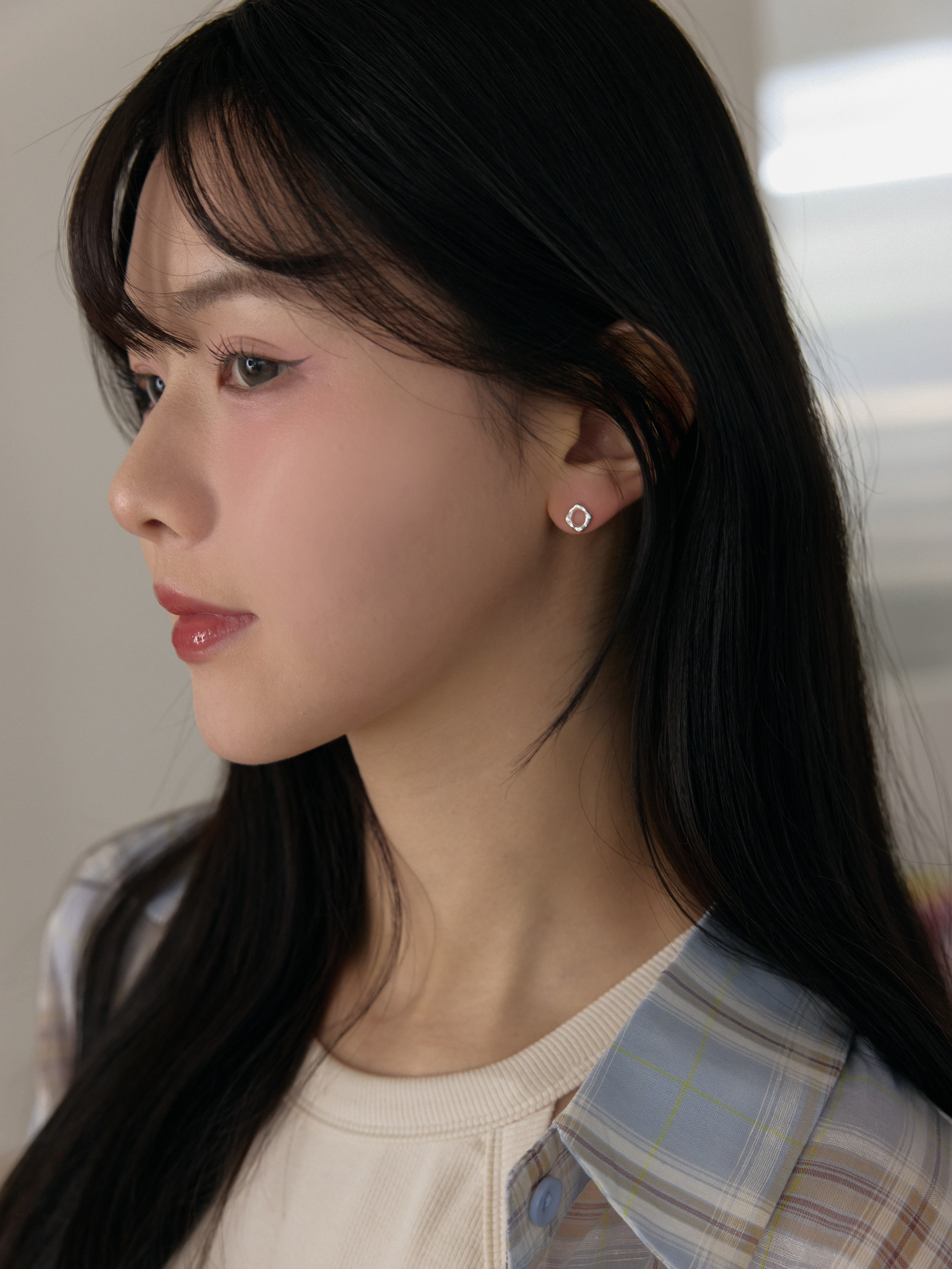 不規則幾何耳環(純銀925)