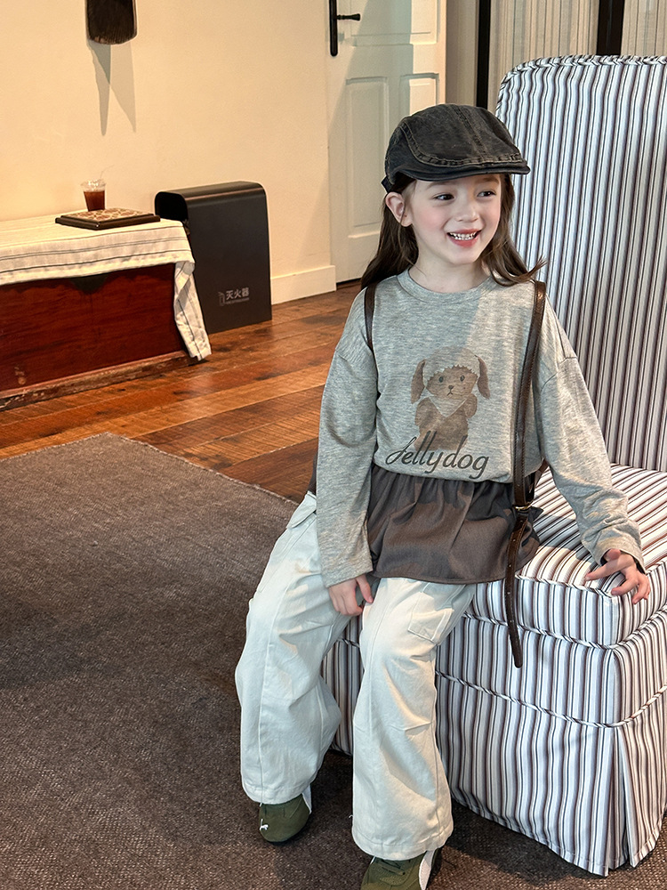 頭巾小動物長袖T恤(90-170)