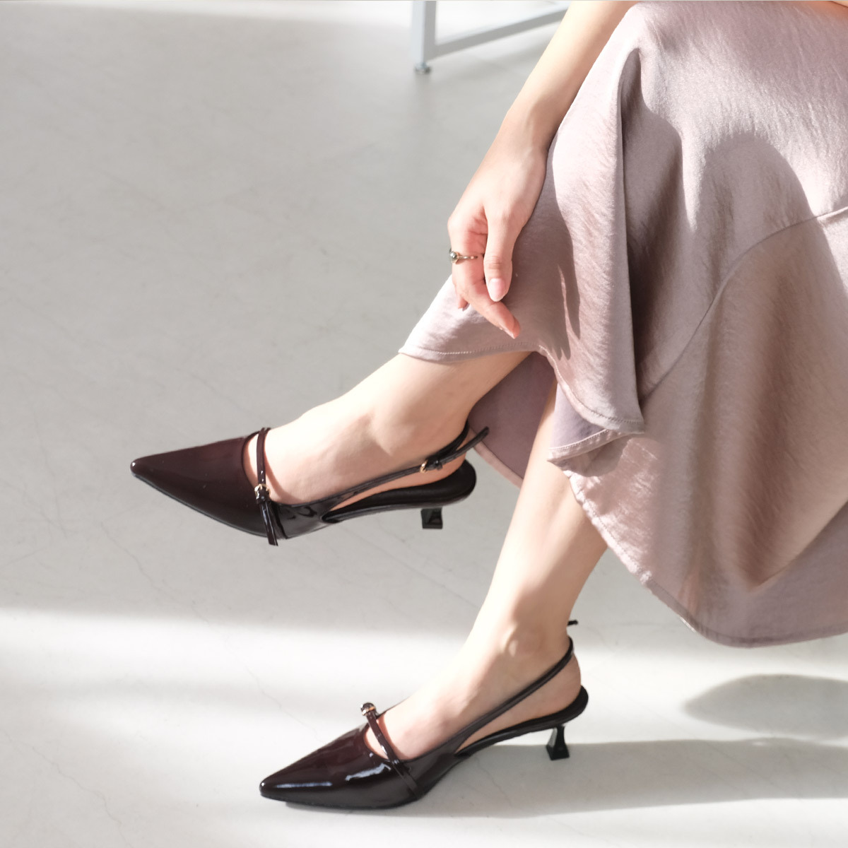 主場氣勢 單帶設計穆勒高跟鞋【SY035】