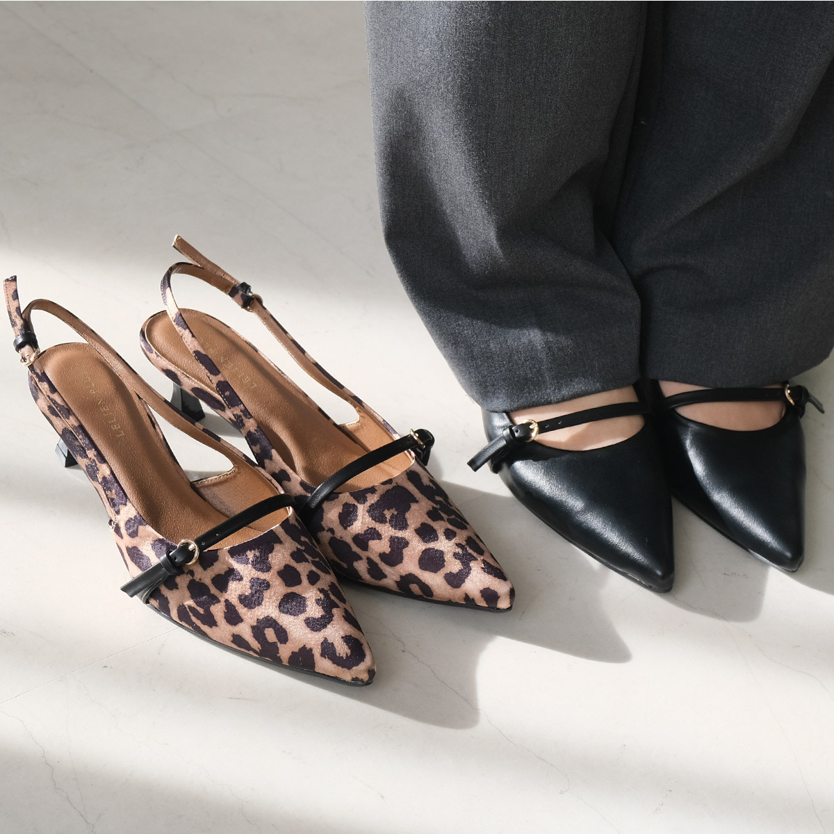 主場氣勢 單帶設計穆勒高跟鞋【SY035】