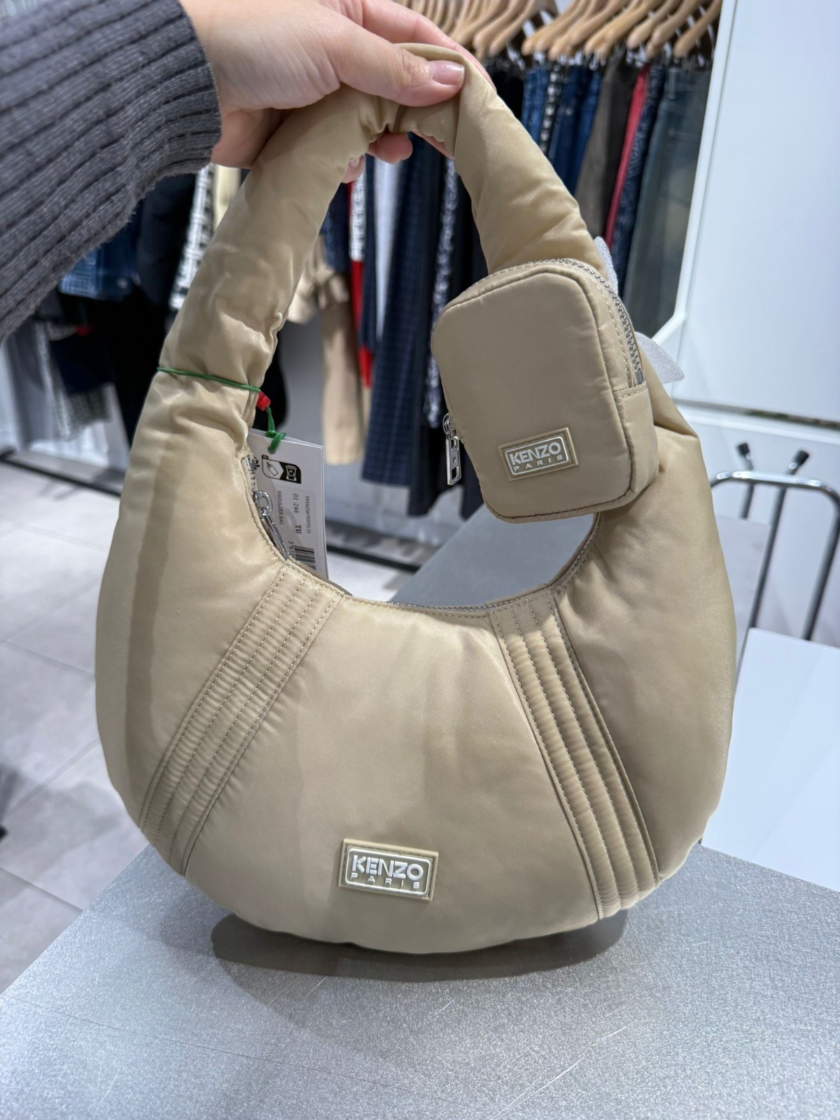 LYS01445 Kenzo 可拆卸式尼龍單肩半月袋