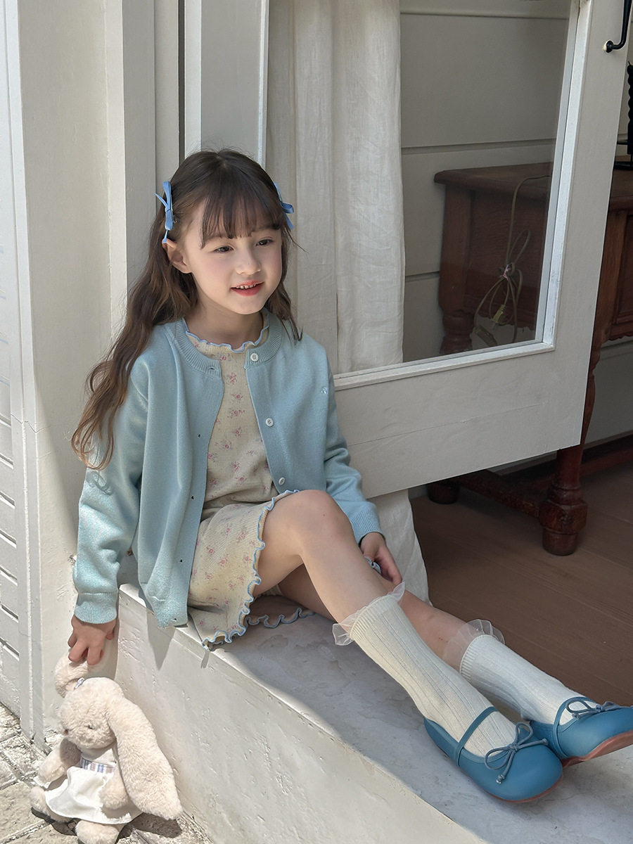 刺繡櫻桃針織外套(90-160)