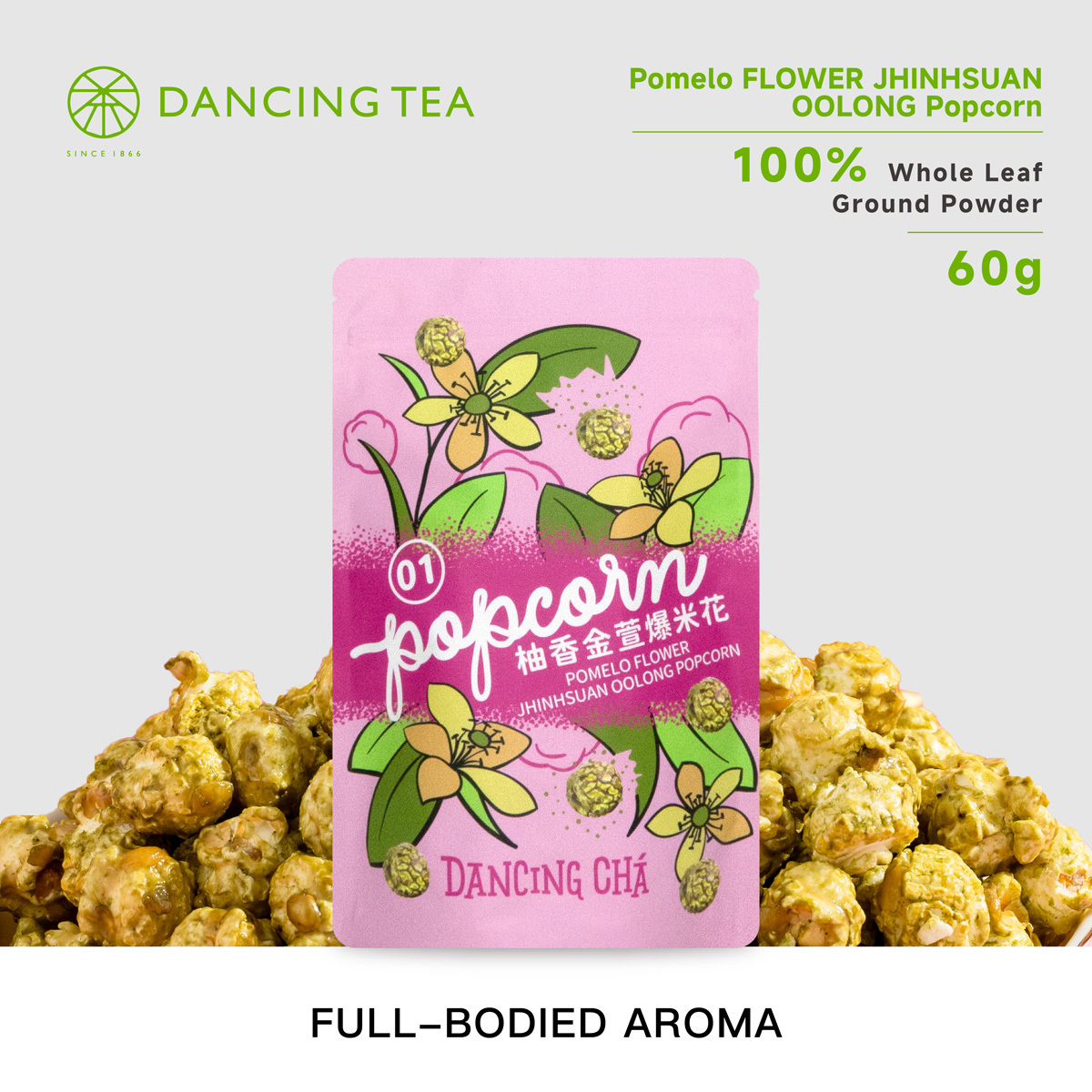 POMELO FLOWER JHINHSUAN OOLONG POPCORN 60g