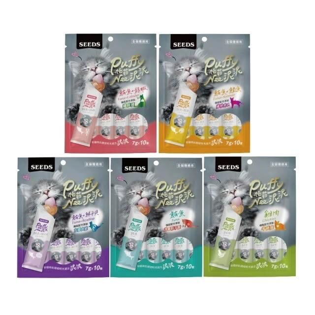 Puffy 帕菲泥泥 愛貓肉泥條7g*10入 貓肉泥