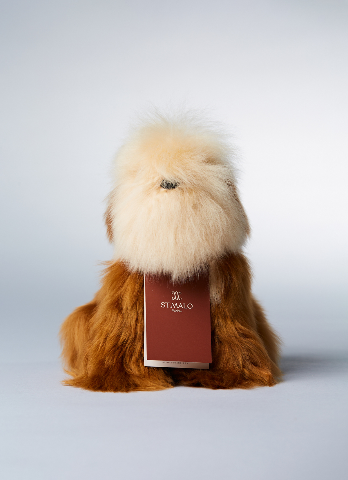 ST.MALO 秘魯天然SURI羊駝毛娃娃西施23CM-2694ST-駝棕